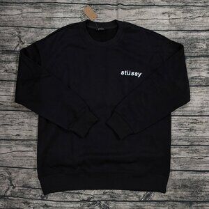 Stussy Black Printed Long-Sleeved Sweatshirt